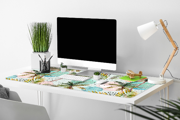 Large desk pad PVC protector Hawaii palm