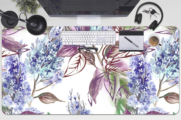 Full desk protector purple leaves