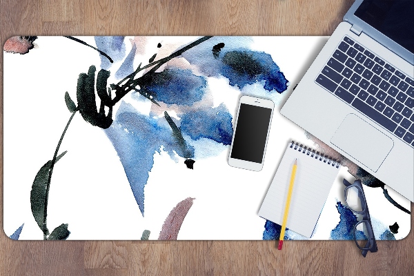 Desk pad watercolor flowers