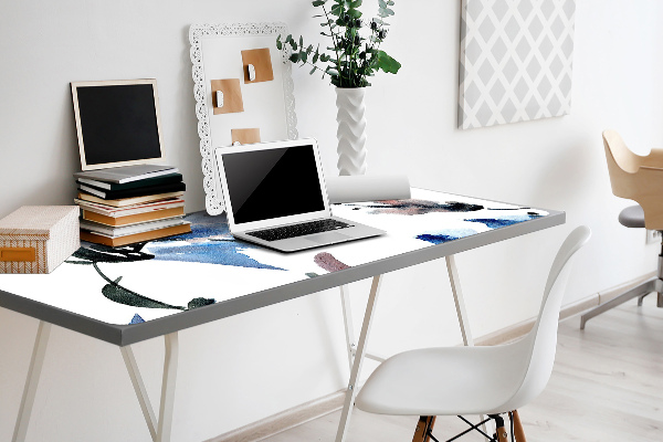 Desk pad watercolor flowers