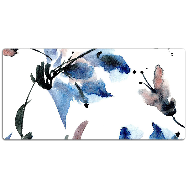Desk pad watercolor flowers