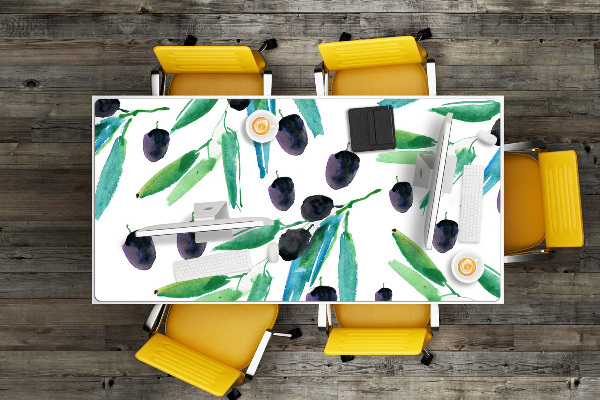 Large desk mat for children olives