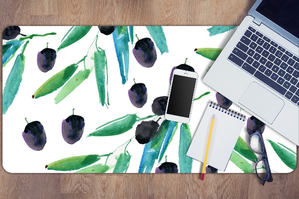 Large desk mat for children olives