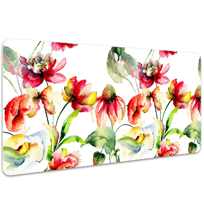 Large desk mat table protector Wild Flowers