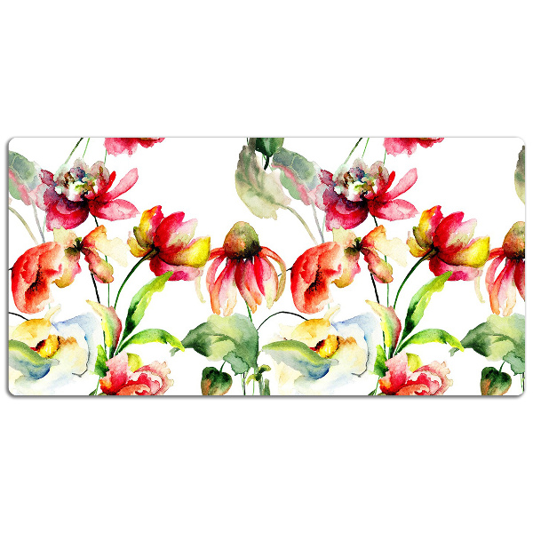 Large desk mat table protector Wild Flowers