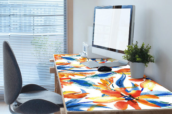 Full desk protector solar flowers