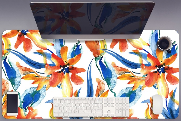 Full desk protector solar flowers