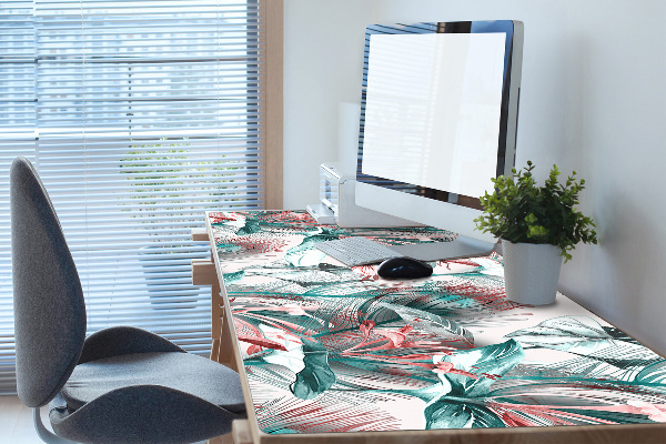 Desk mat tropical drawing
