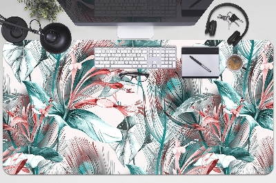 Desk mat tropical drawing