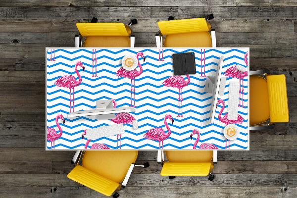 Large desk mat for children Flamingos