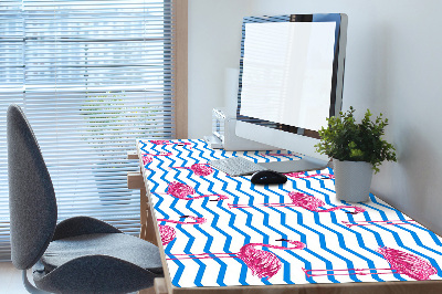 Large desk mat for children Flamingos