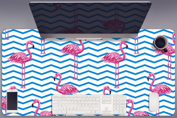 Large desk mat for children Flamingos