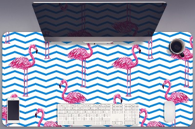 Large desk mat for children Flamingos