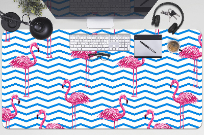 Large desk mat for children Flamingos