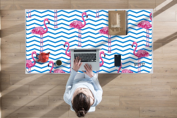 Large desk mat for children Flamingos