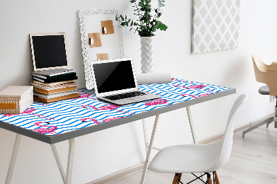 Large desk mat for children Flamingos