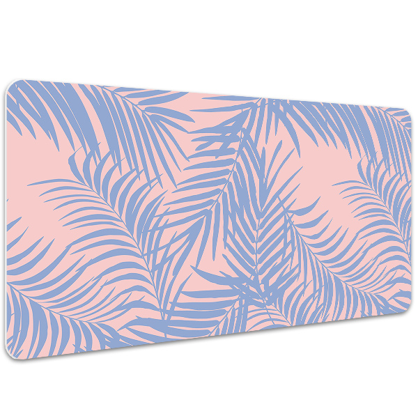 Full desk pad blue leaves