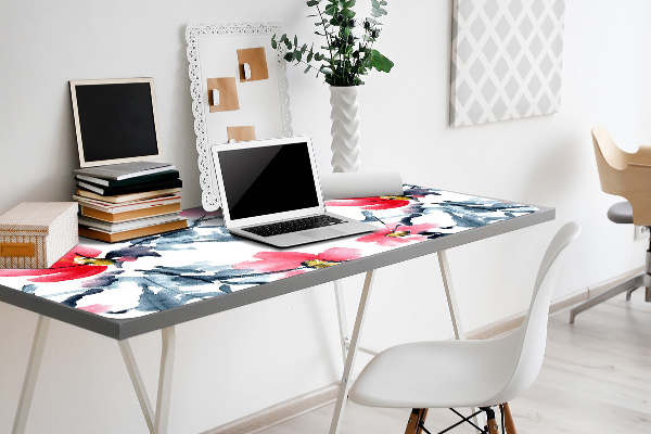 Large desk pad PVC protector floral pattern