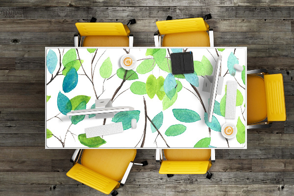 Desk pad green branches