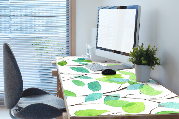 Desk pad green branches