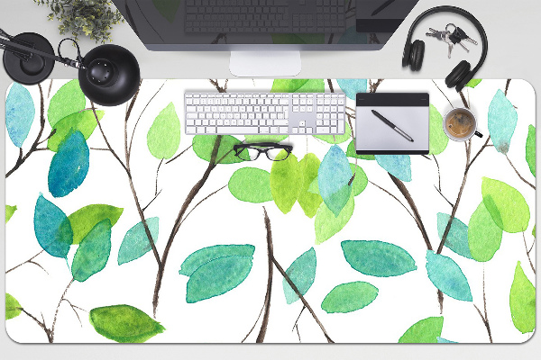 Desk pad green branches