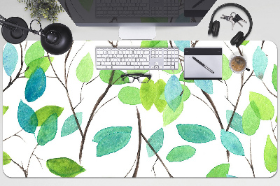 Desk pad green branches