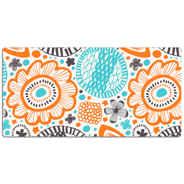 Full desk protector pastel flowers