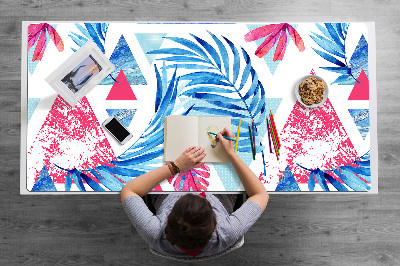 Full desk pad Leaves and triangles