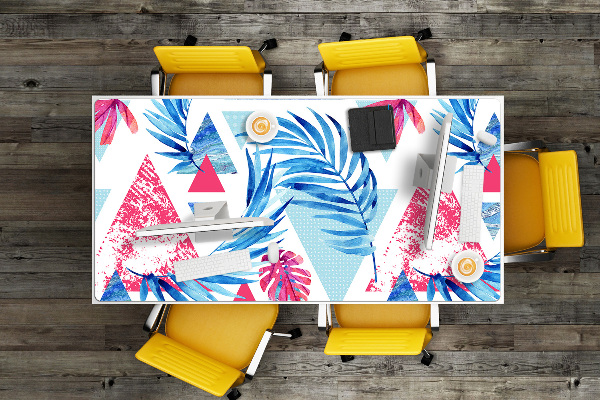 Full desk pad Leaves and triangles