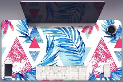 Full desk pad Leaves and triangles
