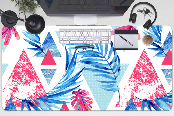 Full desk pad Leaves and triangles