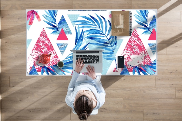 Full desk pad Leaves and triangles