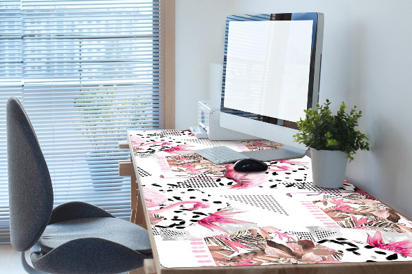 Large desk mat for children Flamingos
