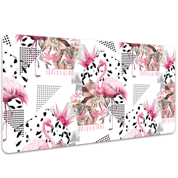 Large desk mat for children Flamingos