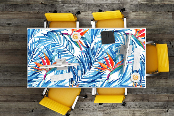 Large desk pad PVC protector blue Paradise