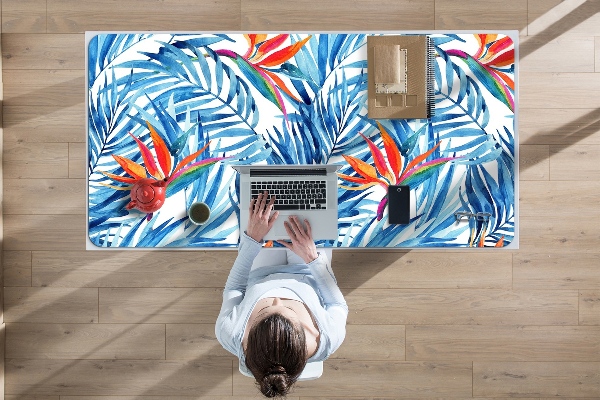 Large desk pad PVC protector blue Paradise
