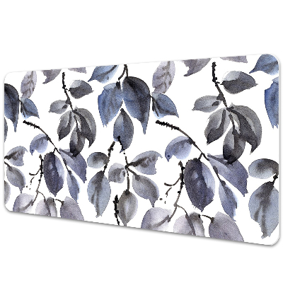 Large desk mat table protector gray Branches
