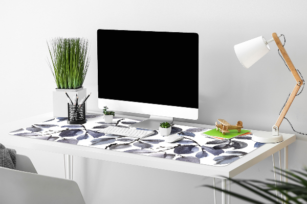 Large desk mat table protector gray Branches