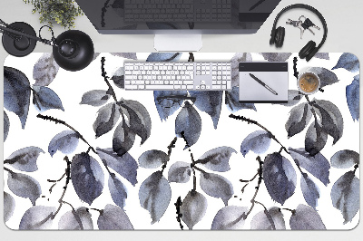 Large desk mat table protector gray Branches