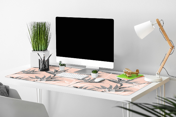 Desk mat Black and white flowers