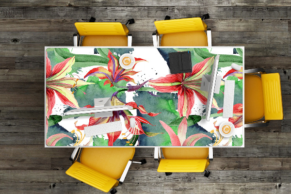 Desk pad Hippeastrum flower