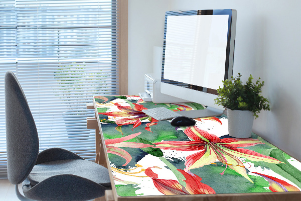 Desk pad Hippeastrum flower