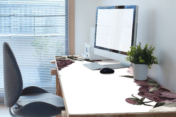 Large desk mat for children Peonies
