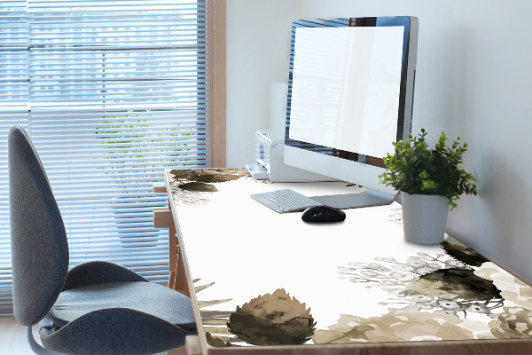 Full desk protector Hortense flowers