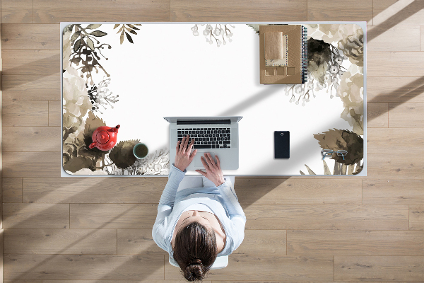 Full desk protector Hortense flowers