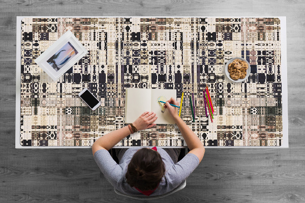 Full desk protector Boho style tiles