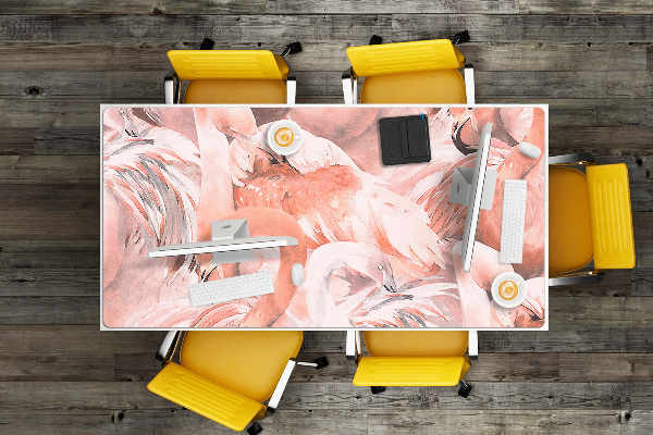 Large desk mat for children Flamingos