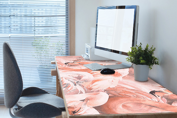 Large desk mat for children Flamingos
