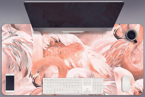 Large desk mat for children Flamingos