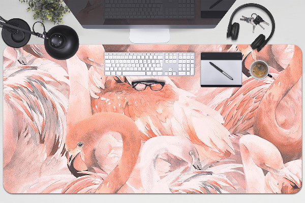 Large desk mat for children Flamingos